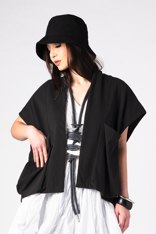 ALEMBIKA Vikki Vest in Black Jersey