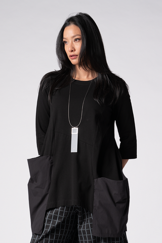 ALEMBIKA Porto Top in Black Jersey