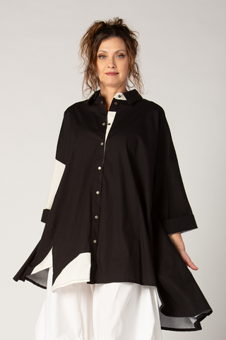 ALEMBIKA Cerchi Shirt in Black Print