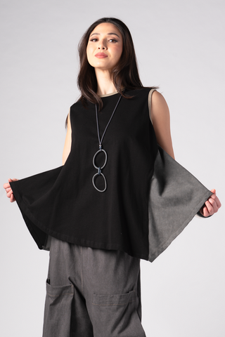 ALEMBIKA Axis Tank in Black/Grey/Taupe