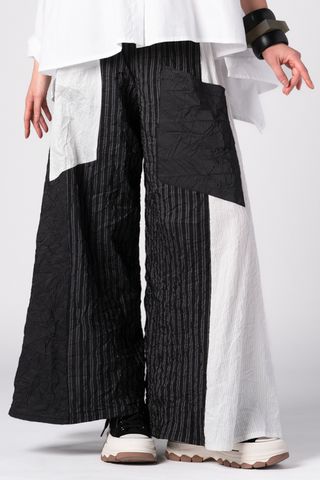 ALEMBIKA Orion Pant in B&W with Stripes