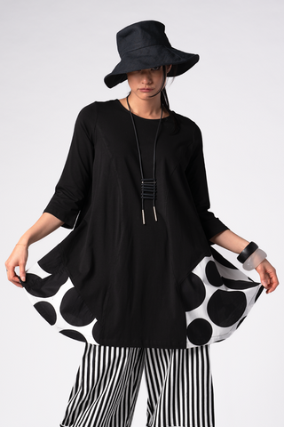 ALEMBIKA Ellie Tunic in B&W Jersey