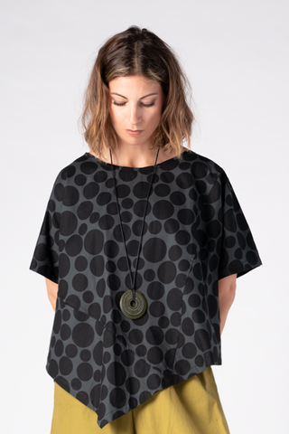 Crop Point Top in Grey Bellini Carnaby