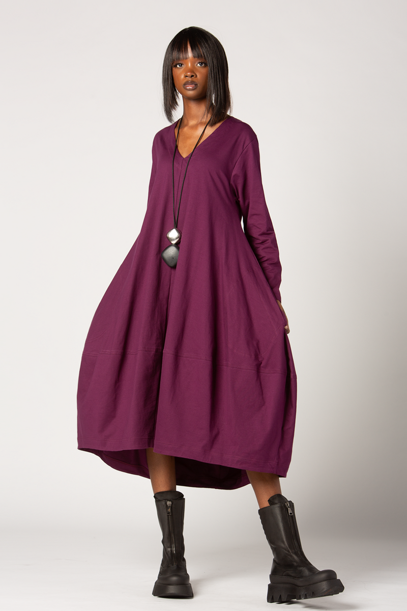L/S Kyoto Dress in Berry Tokyo