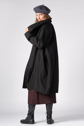 Lancaster Coat in Black Canvas