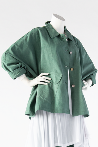 New York Jacket in Green Trench