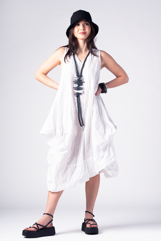 Tessa Dress in White Carnaby
