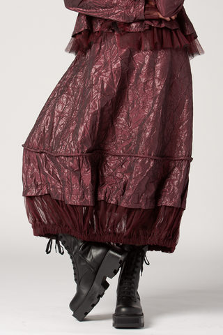 GERSHON Balloon Skirt in Wine