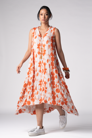GERSHON N/S Mila Dress in Orange Suno