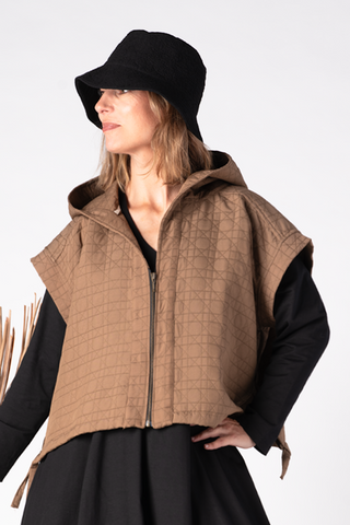 GERSHON Marlow Vest in Toffee