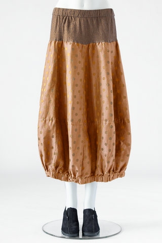 GRIZAS Bubble Skirt in Orange Silk