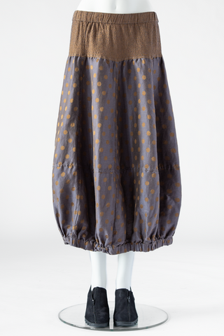 GRIZAS Bubble Skirt in Purple Silk