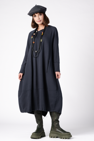 GRIZAS Guernsey Dress in Navy Jersey