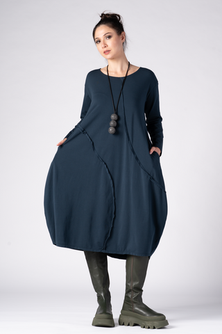GRIZAS L/S Bulle Dress in Blue Jersey
