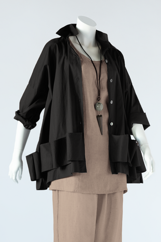 Ribbon Shirt in Black L.A.