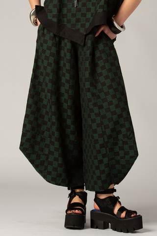 LUUKAA Linden Pant in Black Print Linen
