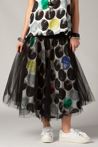LUUKAA Dots Skirt in Black