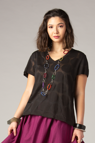 LUUKAA T-Shirt in Black Dots