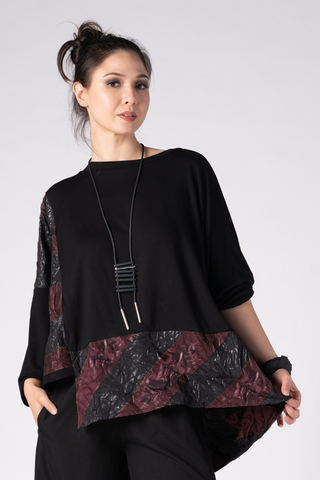 LUUKAA Zoet Top in Berry Stripe