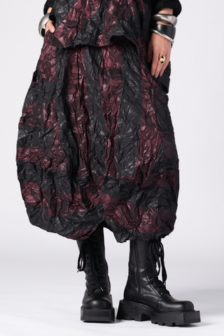 LUUKAA Fête Skirt in Berry Stripe