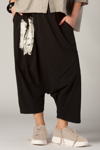 LUUKAA Sarouel Pant in Black Jersey