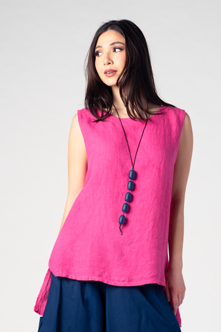 MARIE LA LUNE Clara Tank in Pink Linen