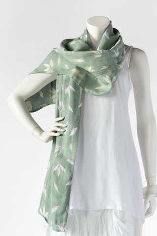 Scarf in Mint Leaves