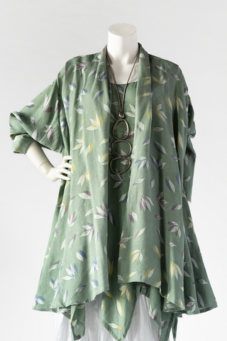 A-line Jacket in Mint Leaves