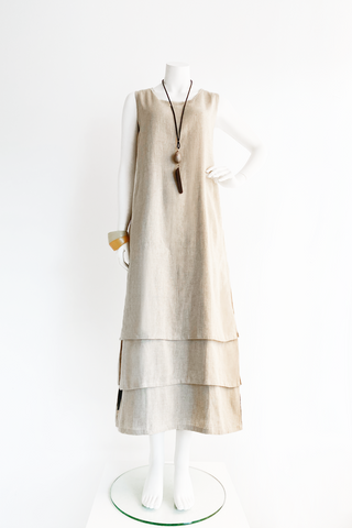 Layer Dress in Natural Roma