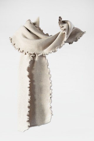 Ruffle Scarf in Natural Zermatt