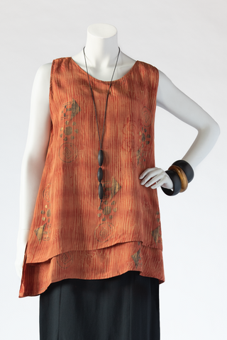 Double Layer Tank in Orange Lantern