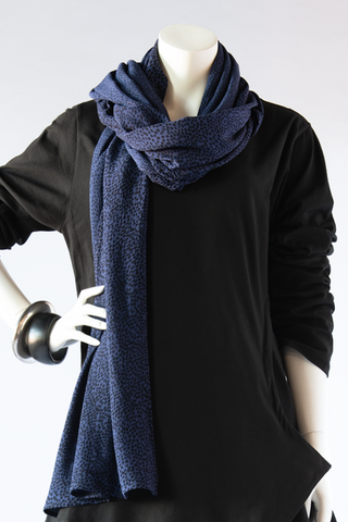 Crinkle Scarf in Cassis Decimal Crinkle