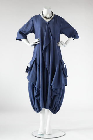 Poetic Dress in Purple Haze Papyrus