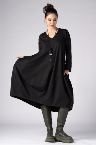 L/S Kyoto Dress in Black Tokyo
