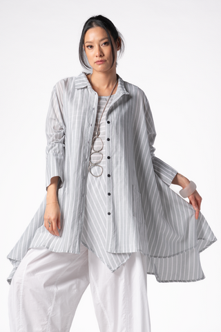 Nachi Shirt in Grey Stripe Rafina
