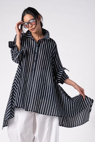Nachi Shirt in Navy Stripe Rafina