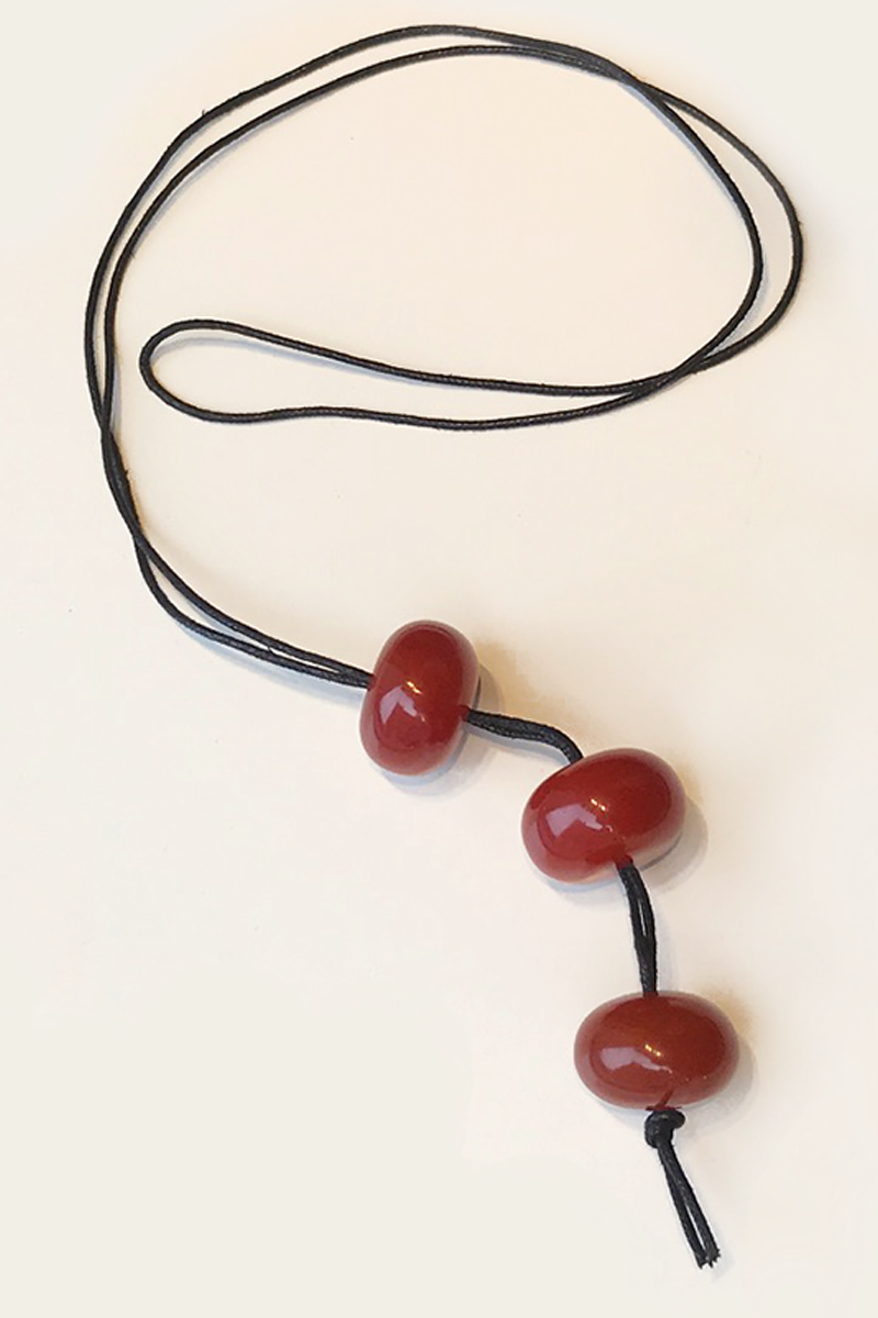 Chestnut Necklace in Carnelian Resin