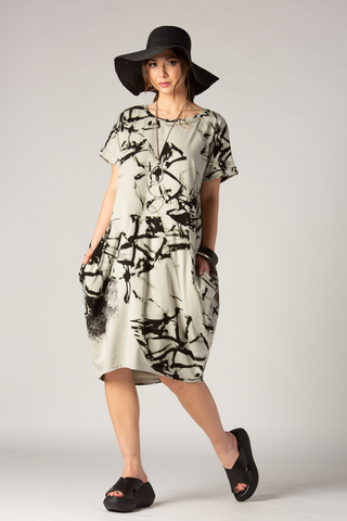 ALEMBIKA Skyler Dress in Sketch Print