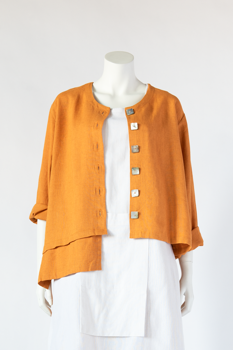 Layer Crop Jacket in Apricot Roma