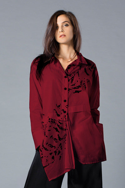 Architect Shirt in Bordeaux Blossom Carnaby