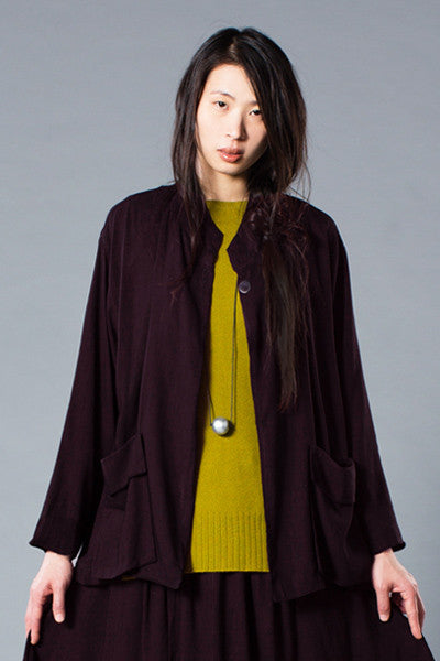 H.P. Jacket in Black Cherry Papyrus