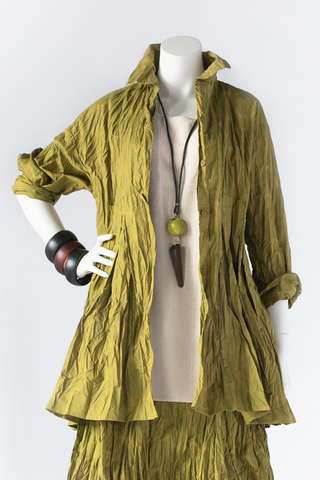 Empire Shirt in Green Chartreuse Bellini Carnaby