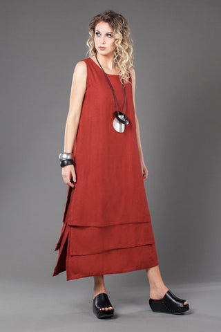 Layer Dress in Brick Roma