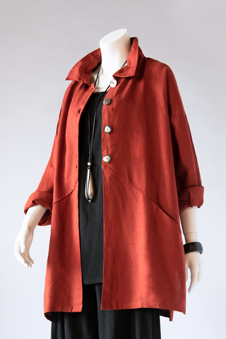 Back Pocket Jacket in Red Roma
