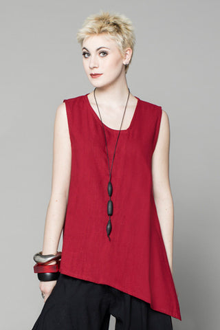 Kura Top in Cherry Papyrus