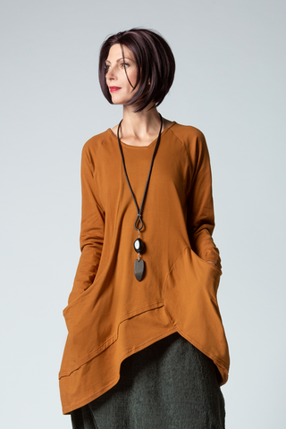 L/S Meteor Tunic in Caramel Toyko