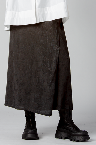 Overlap Skirt in Charcoal Milano