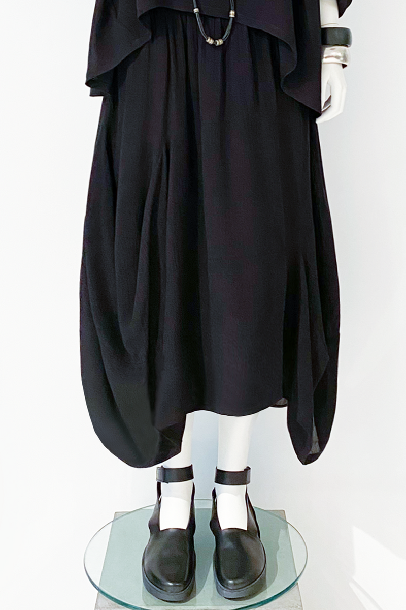 Odyssey Skirt in Black Crinkle