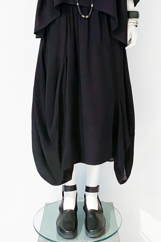 Odyssey Skirt in Black Crinkle