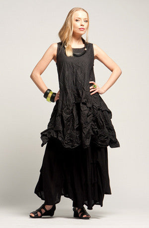Manifold Skirt in Black Crinkle | KALIYANA.COM